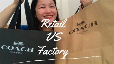coach boutique vs factory outlet